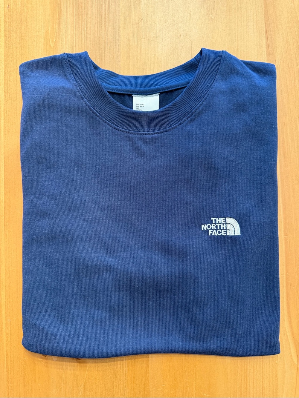 The North Face Dark Blue Crew Tee with Interior Tag